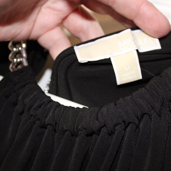 🎄Michael Kors Black Chain-link Tank I Black I Size M I NWT - Picture 9 of 10